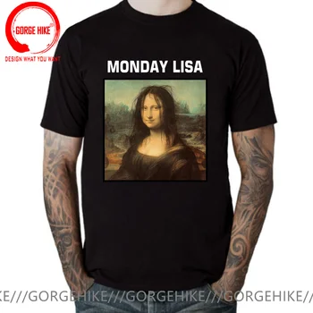 Noua Moda de Vara Mens Tricou Gotic Casual Amuzant Mona Lisa T Cămașă Femei de sex Masculin Tricou luni Lisa T-shirt Tumblr Drăguț Tricou