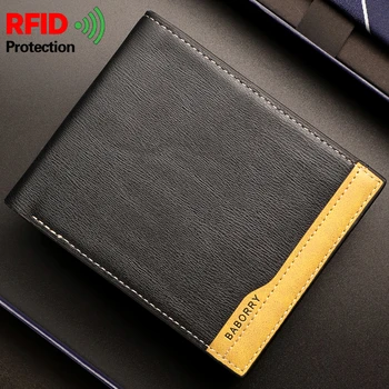 Noul Design RFID Portofele Barbati, Portofel Piele Sac de Bani Dolar Titularul Cardului de Posete Pentru Barbati Mini Slim Geanta