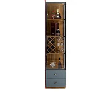 O singură ușă cu lightLight de lux high-end vin cabinet modern, minimalist ușă de sticlă Nordic podea partea cabinetului RAFT BAR