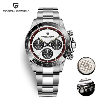PAGANI DESIGN VK63 de Epocă pentru Bărbați Cuarț Ceas rezistent la apa 100M Ceramice Inelul de Sincronizare Cod Ceas de Moda Reloj Hombre Ceas pentru Bărbați