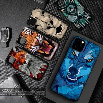 Pastel Val de leu, tigru, lup, vulpe Telefon Caz Pentru iphone 11 12 Mini Pro Max X XS MAX 6 6s 7 8 Plus XR SE2020 accesorii Capac