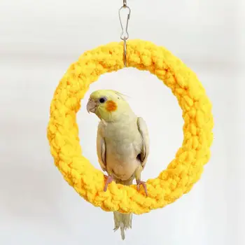 Pasăre loc de Joacă Inel de Bumbac Rezistent Coarda Pasăre Leagăn Jucărie pentru Papagali Papagali Cușcă Guma de Jucărie pentru a Calma Plictiseala Tren