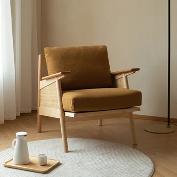 Personalizat stil Japonez singur fotoliu din lemn masiv, balcon, dormitor, agrement log scaun, ratan țesute homestay ceai scaun