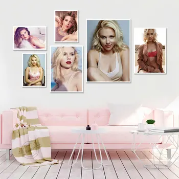 Sexy Scarlett Johansson Postere Film HD Star Arta de Perete Decor Acasă Panza Pictura Nordică Decor Cameră