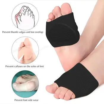 Silicon Metatarsian Maneca Ortopedic Branț De Încălțăminte Inflamație La Picior Deget De La Picior Foot Pad Fața Durere Proteja Bărbați Femei Gros Confortabil Jumătate De Perna