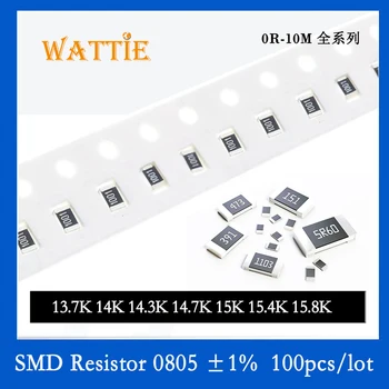 SMD Rezistor 0805 1% 13.7 K 14K 14.3 K 14.7 K 15K 15.4 K 15.8 K 100BUC/lot chip rezistențe 1/8W 2.0 mm*1.2 mm