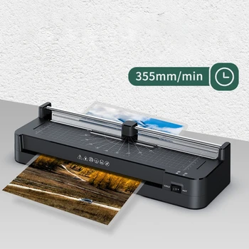 Termică Laminare Mașină de Hârtie Foto Hot & Laminare la Rece Laminator Rapid Preîncălzire Multi-funcțional de Tăiere a Hârtiei