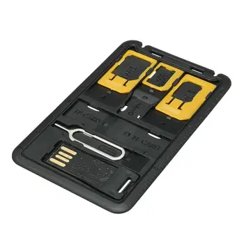 Toate într-Un Card de Credit de Dimensiuni Slim kit Adaptor SIM cu Cititor de Card TF & Tăvița Cartelei SIM Eject codul Pin al Cartelei SIM