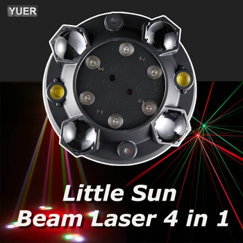 YUER Noul Smart 4X10W 4 Capete Moving Head Beam RG Laser Stroboscop Plin de Culoare Fascicul de Lumina Cu Telecomanda Petrecere Disco Bar